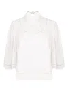 Isabel Marant Embroidered Lace-trimmed Blouse In White