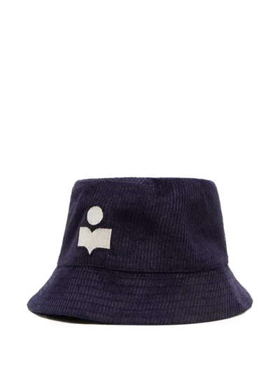 Isabel Marant Embroidered Logo Bucket Hat In Blue