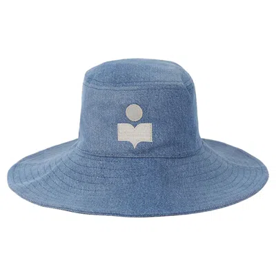 Isabel Marant Embroidered Logo Bucket Hat In Blue