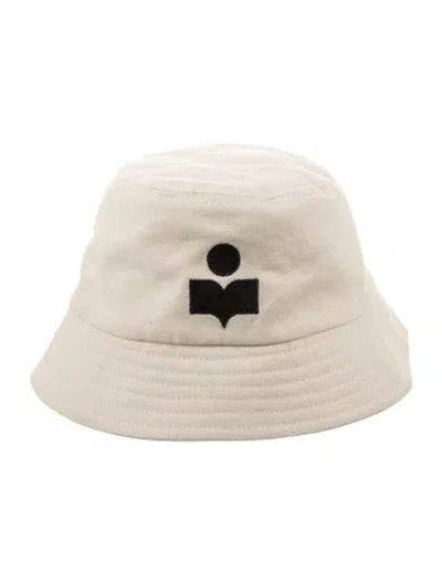 Pre-owned Isabel Marant Embroidered Logo Bucket Hat In Neutrals