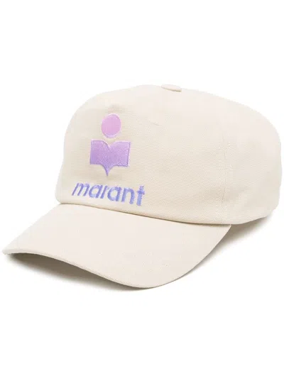 Isabel Marant Embroidered-logo Cap In Violet