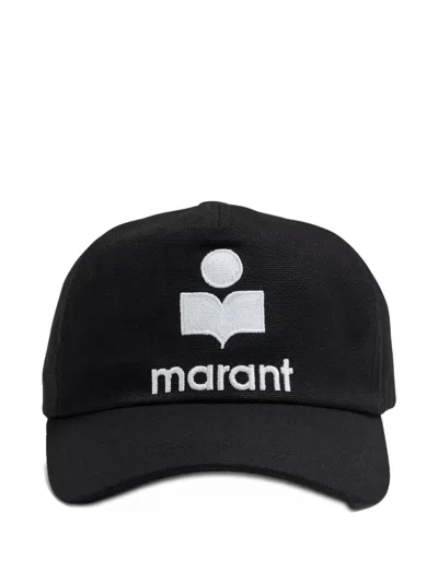 Isabel Marant Embroidered Logo Cap In Black