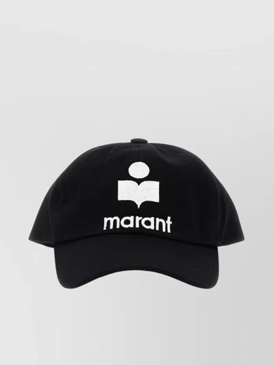 ISABEL MARANT EMBROIDERED LOGO CAP WITH CURVED BRIM
