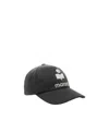 Isabel Marant Embroidered-logo Cotton Cap In Black