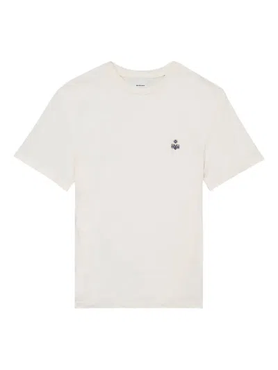 ISABEL MARANT EMBROIDERED-LOGO COTTON T-SHIRT