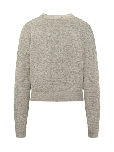 Isabel Marant Embroidered Logo Sweatshirt In Neutral