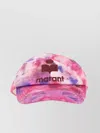 Isabel Marant Embroidered Logo Tie-dye Effect Cap In Purple