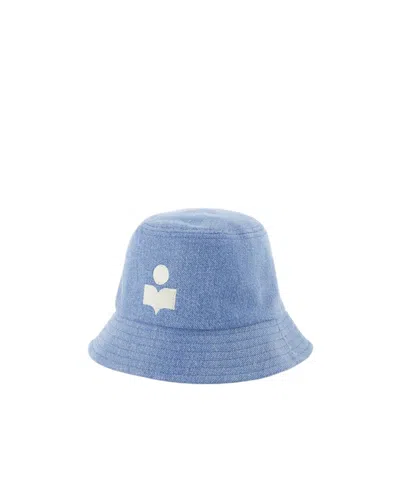 Isabel Marant Embroidered Logo With Wide Brim In Blue