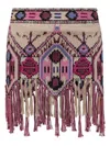 Isabel Marant Yolana Fringed Sequin-embellished Jacquard-knit Cotton Mini Skirt