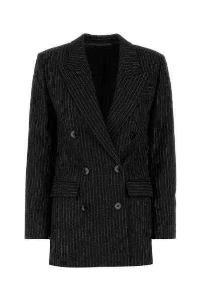Isabel Marant Embroidered Stretch Wool Blend Jevima Blazer In Black