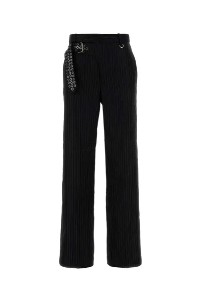 Isabel Marant Embroidered Wool Blend Noanne Pant In Black