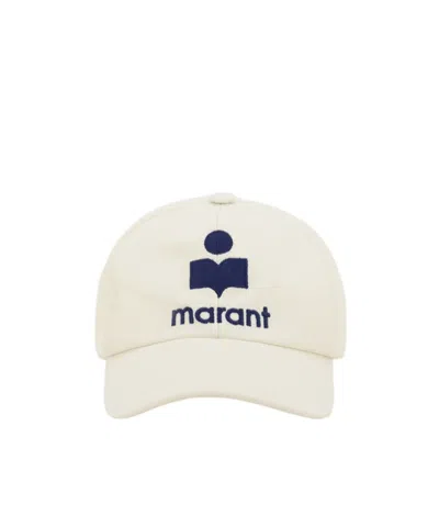 Isabel Marant Embroidery Baseball Cap In White