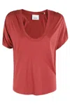 Isabel Marant Draped-detail Top In Dr Dark Rust