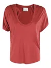 Isabel Marant Draped-detail Top In Red