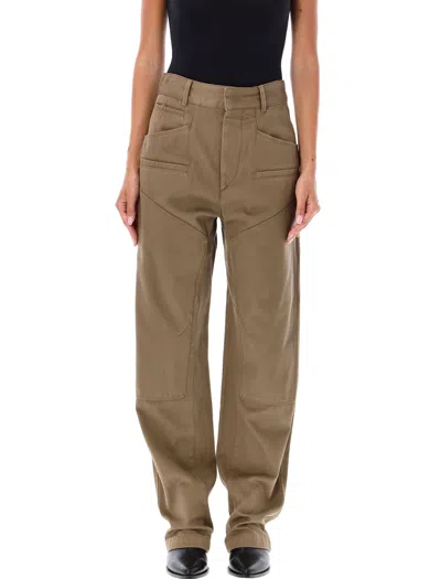 Isabel Marant Women's Emmy Pants In Bronze Green