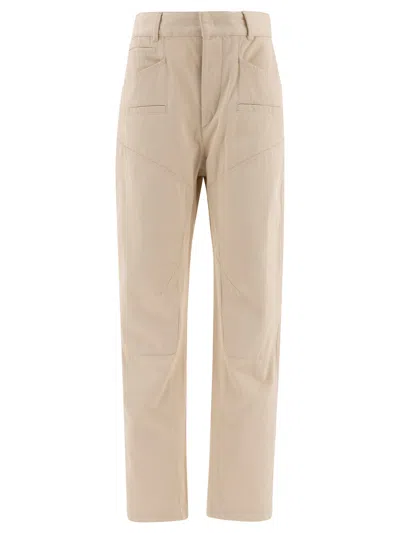 Isabel Marant High-rise Regular Fit Trousers In Beige