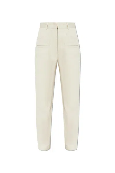 Isabel Marant Casual Cotton Blend Trousers Five Pockets In White
