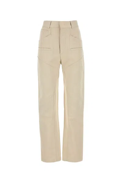 Isabel Marant Utility-seamed Cotton Trousers In Neutral