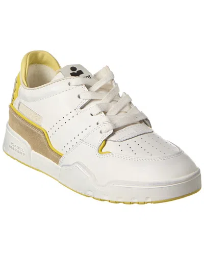 Isabel Marant Emree Leather Sneaker In Yellow