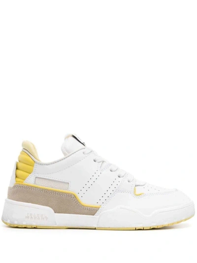 Pre-owned Isabel Marant Emree White/yellow Sneakers Ss24