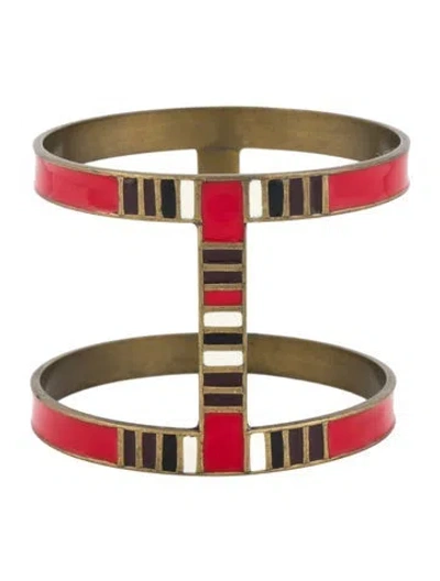 Pre-owned Isabel Marant Enamel Bangle Bracelet, 7.25" In Multi