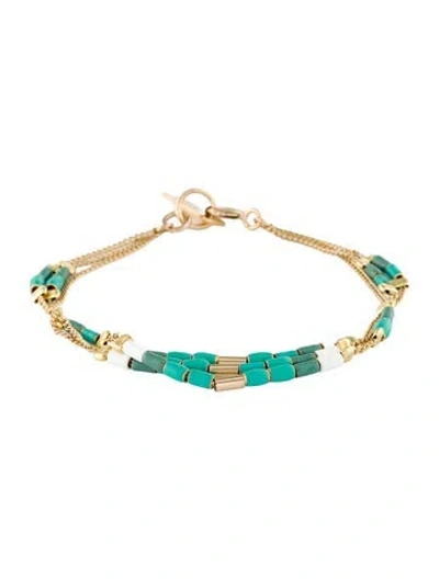 Pre-owned Isabel Marant Enamel Bead Bracelet, 6.5" In Multi