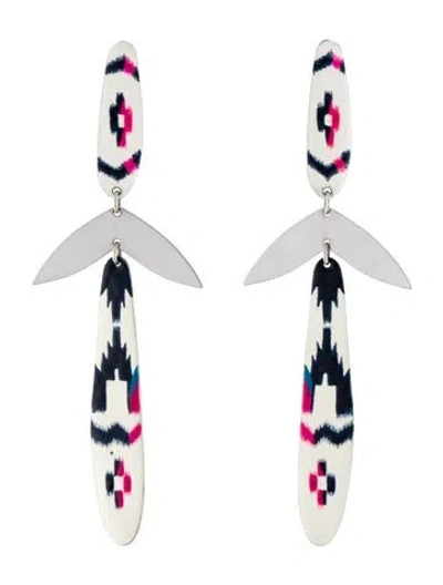 Pre-owned Isabel Marant Enamel Drop Earrings In Multi