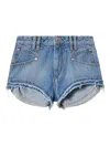 Isabel Marant Eneidala Frayed Shorts In Blue