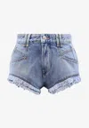 Isabel Marant Eneidala Mini Denim Shorts In Blue