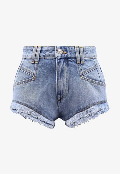 ISABEL MARANT ENEIDALA MINI DENIM SHORTS