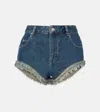 Isabel Marant Frayed-hem Denim Shorts In Blue