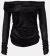 Isabel Marant Enesa Off-shoulder Top In Black