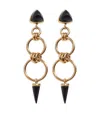 Isabel Marant Engraved Logo Earrings In Gold