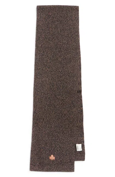 Isabel Marant Enolia Merino Wool Scarf In Anthracite/camel