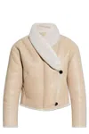 Isabel Marant Elanore Lamb Shearling Jacket In Gesso
