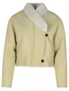 Isabel Marant Eriana Shearling-trimmed Leather Jacket In Gray