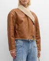 Isabel Marant Eriana Reversible Leather Jacket In Cinnamon
