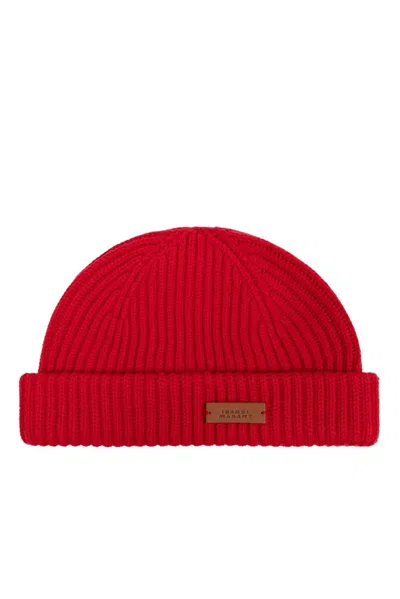 Isabel Marant Erina Knitted Beanie In Red