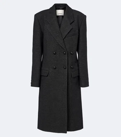 Isabel Marant Clesa Long Double-faced Wool And Cashmere Coat In Black