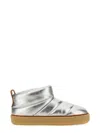 Isabel Marant "eskee" Flat Sole Metallic Finish Boots In Silver