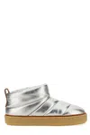 Isabel Marant "eskee" Flat Sole Metallic Finish Boots In Silver