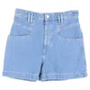 Isabel Marant Esquia High-waisted Denim Shorts In Light Blue Denim In Blue