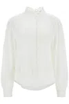 Isabel Marant Lemaire Melange Charcoal Wool Blend Cardigan In White