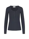 Isabel Marant Estine Neckline Sweater In Grey Stretch Merino In Gray