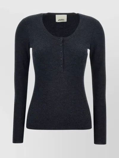 ISABEL MARANT 'ESTINE' RIBBED KNIT SWEATER WITH LONG SLEEVES