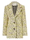 Isabel Marant Etienne Tweed Blazer In Yellow