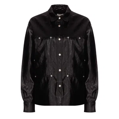 ISABEL MARANT ÉTOILE ISABEL MARANT ETOILE ABELIA LEATHER SHIRT