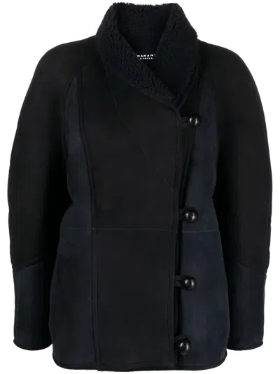 Isabel Marant Étoile Isabel Marant Etoile Midnight Lamb Fur Coat In Black