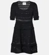 Isabel Marant Étoile Abril Knitted Cotton Minidress In Black