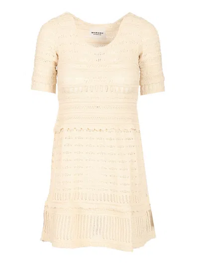 Isabel Marant Étoile Abril Mini Dress In Beige